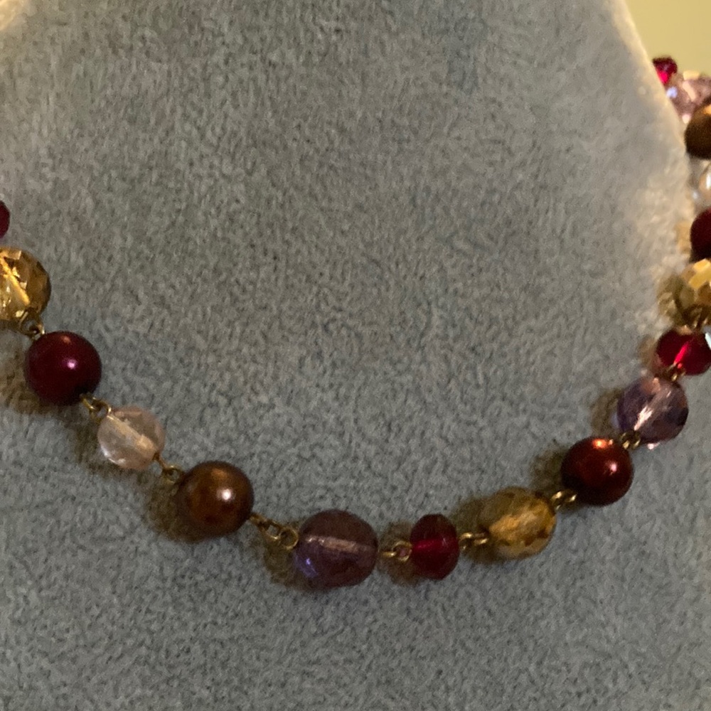 Joan Rivers Multicolor Beaded Necklace with Gold Accents